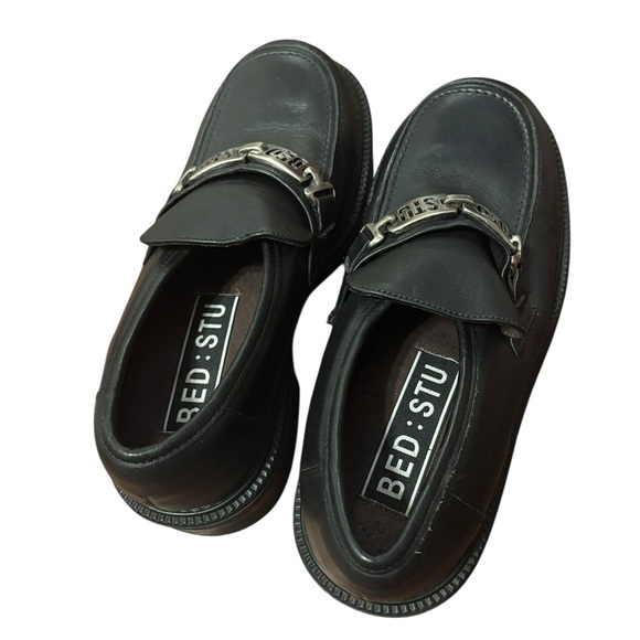 Bed Stu Leather Chunky Loafers Size 8 - Picture 5 of 8